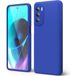 oakxco for Motorola Moto G Stylus 5G 2022 Phone Case Liquid Silicone, Cute Thin Slim Soft Rubber TPU Plain Smooth Gel Cover for Women Girl Design, Matte Solid Protective & Shockproof, Royal Blue