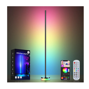 Corner Floor Lamp, RGBICW LED Corner Lamp with 1300lm Smart Modern Floor Lamp,App & Remote Control,Music Sync,Color Changing Standing Lamp for Bedroom Living Room and Gaming Rooms