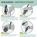 Dog Knee Brace for Back Legs Fit Large to Small Dogs Strong Support Adjustable Dog Leg Braces with 2 Metal Strips for Hip Dysplasia, ACL, CCL, Ligament Injuries & Osteoarthritis (Left Leg, M)