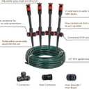 Eden 98063 Multi-Adjustable Flex Design Above Ground Irrigation Garden Sprinkler System, Sprinkler & Hose, DIY Plant Watering Set