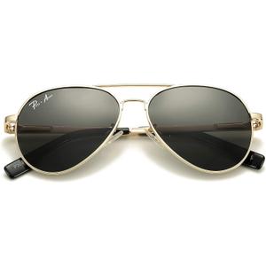 Pro Acme Polarized Aviator Sunglasses for Men and Women 100% UV Protection, 58mm(Gold Frame/Black Lens