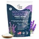 Soothing Lavender Foot Spa with Epsom Salt Bath Soak  Pedicure Foot Soak Tub & Feet Massager Spa  Relaxing Scrubber & Dead Skin Remover  Ionic Foot Bath Detox for Feet Care & Soaking (1 Pound (Pack of 1))