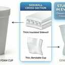 10 Oz Foam Cups Lightweight Insulated Foam Cups for Coffee, Cold Drinks, Other Hot Beverages - Disposable Drinking Cups for Parties, Picnic, BBQ, Travel, Events (100 Pack)