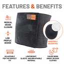 Everyday Medical Plus Size Umbilical Hernia Support Belt I Pain and Discomfort Relief from Umbilical, Navel, Ventral and Incisional Hernias I Hernia Binder for Big Men and Large Women I XXL/2XL