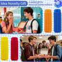 2 x 4 PCS Little Ouchies Pain Fidget Toy, Pocket Mini Pain Stim Fidget Toys for Office Workers to Stress Relief, 3D Printed Spiky Grippie Stim Keychain (Red,Orange,Yellow,Blue)