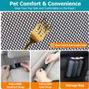 Dog Barrier for Car Back Seat & Cargo Area with Wider Coverage, Universal Fit for Car, SUV & Truck, Dog Car Divider with Chew-Proof Transparent Net and Sturdy Metal Frame for Backseat & Trunk