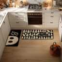 Artoid Mode Boo Ghosts Bat Happy Halloween Kitchen Mats Set of 2, Low-Profile Home Decor Kitchen Rugs for Floor - 17x29 and 17x47 Inch