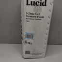 LUCID 2 Inch Gel Memory Foam Mattress Topper, Twin size 5 Zones Cooling Gel Infusion CertiPur Certified Foam