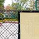 iCover 6x50ft Privacy Screen Fence, Outdoor Fencing Panels, Garden Windscreen Mesh Shade Sail Net Barrier, Fence Privacy Screen Reinforced Bindings and Brass Grommets Cable Zip Ties, Tan
