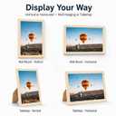 JCJMY 8x12 Picture Frame for Wall Hanging or Tabletop, Wall Mounting Horizontally or Vertically, 8 x 12 Wall Gallery Poster Photo Frame with Shatter Resistant Plexiglass, Natural
