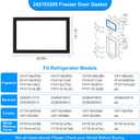 Upgraded 242193209 Freezer Door Gasket Compatible with Frigidaire Freezer Door Gasket Replacement AP5807083 3513465 PS9493821 Kenmore Refrigerator Door Gasket Seal, Freezer Seal Replacement Black