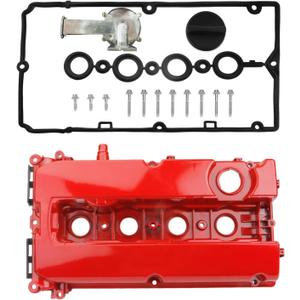 MITZONE Aluminum Valve Cover Compatible with Chevy Cruze 2010-2016 Sonic 2012-2018 Trax 2013-2020 Aveo 2009-2011 Aveo5 2009-2011, Pontiac G3 2009-2010 L4 1.6L 1.8L, Replace 254-920 55558673 55564395 (Upgrade(Red-Aluminum))