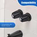 Enhon Shower Knobs 2 Piece Replacement, Compatible with Pfister Verve Tub Shower Handle Replacement, 2 Faucet Handle Trim Kit for 5-1/2 inch High, 12 Tooth Broach Stem Cartridge(Matte Black)