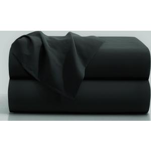 Flat Sheets 2 Pack - Hotel Quality Flat Bed Sheets - Brushed Microfiber - Ultra Soft & Breathable - Wrinkle-Free - Easy Care - Flat Sheets Only (Black, Full-2Pack)