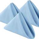 Bailarina Cloth Napkins Set of 120,17x17 inches Dinner Napkins Cloth Washable,Polyester Square Table Cloth Napkin Bulk with Hemmed Edges Ideal for Banquets, Parties and Weddings-Blue Mist