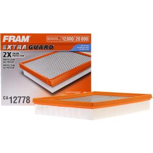 FRAM Extra Guard CA12778 Flexible Replacement Engine Air Filter for Select Ford and Lincoln Models, Provides Up to 12 Months or 12,000 Miles Filter Protection