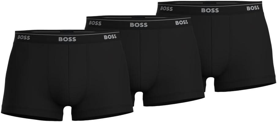 BOSS 3-pack Stretch Cotton Regular Fit Trunks (Large, New Black)