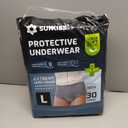 SUNKISS Super Soft Incontinence Underwear for Men, Daytime Disposable Adult Pull Ups, Mens Protective Diapers with Maximum Absorbency, Large, Grey, 30 Count