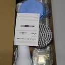 Electric Spin Scrubber, Hillyfe Bathroom Scrubber Electric with 7 Replaceable Brush Heads, IPX7 Waterproof,300/400 RPM, 3 Adjustable Length,Scrubber Brush Electric for Bathtub Floor,White