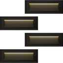 9 Inch Low Voltage Step Lights, 12V DC 5W LED Stair Light Indoor & Outdoor, 3CCT 3000K/4000K/6500K, IP65 Waterproof Outdoor Step Light for Landscape Lighting, Stair, Deck, Pathway, Walkway, Pack of 4