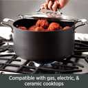 All-Clad Essentials Hard Anodized Nonstick Multi-Pot 7 Quart Oven Broiler Safe 500F Strainer, Pasta Strainer with Handle, Pots and Pans Black