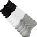 IDEGG No Show Socks Women & Men Low Cut Ankle Short Athletic Running Casual Invisible Liner Socks (Large, A_6 Pairs(2 Black, 2 Gray, 2 White))