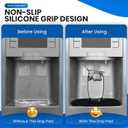 Refrigerator Drip Catcher for Water Tray, Protects Ice and Water Dispenser Pan From Spills, Mineral Build-Up and Water Splatter (2 pack, Black) (Rectangular)