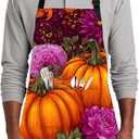 Apron Home Kitchen Cooking Baking Gardening for Women Men with 2 Pockets 32x28 inch