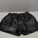 QIANXIZHAN Women's Leather Shorts, Faux High Waisted Wide Leg Sexy Shorts SP, 2XL