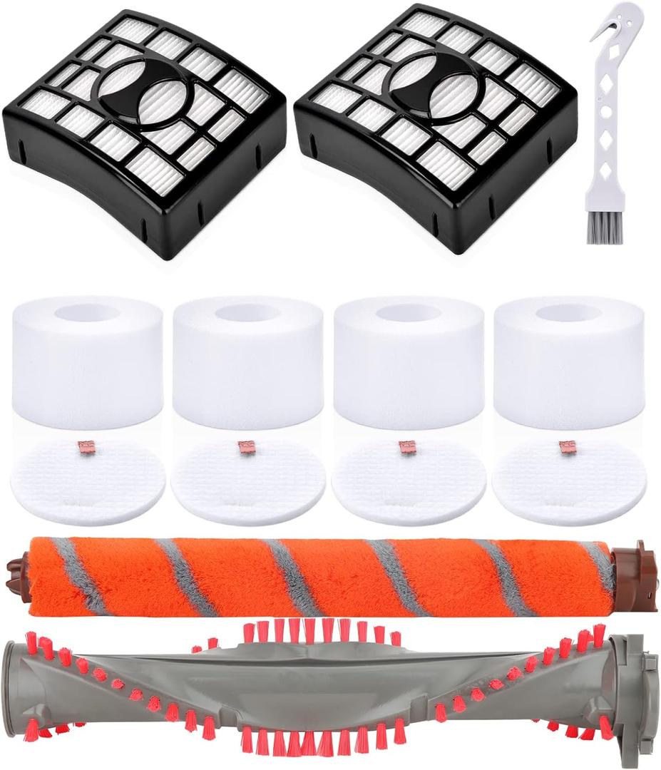 Leadaybetter UV810 Roller Brush Filter Replacement for Shark DuoClean NV800 NV800W NV801 NV801Q NV803 Powered Lift Away Speed Upright Vacuum, Compare to Part # 1147FT800 & 1148FT800 & XHF680 & XFF680