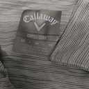 Callaway Womens Broken Stripe Ladies Golf Polo Shirt Moisture Wicking Fabric (Gray, M)