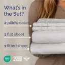 Full Size 4 Piece Sheet Set - Comfy Breathable & Cooling Sheets - Hotel Luxury Bed Sheets for Women & Men - Deep Pockets, Easy-Fit, Soft and Wrinkle Free Sheets - French Grey Oeko-Tex Bed Sheet Set