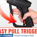 YAMATIC Pressure Washer Gun Wand with Swivel 3/8" Plug & M22 Coupler, Stainless Steel Extension Lance Replacement for Ryobi, Simpson, Craftsman Power Washer for Foam Cannon Car Wash, 4000 PSI, Long Gun