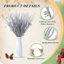 24 Pcs 16.5 Inch Christmas Tree Picks Glitter Artificial Curly Sprays Christmas Floral Stems Branches for Xmas Tree Sticks Garland Ornaments Vase Filler Decorations (Silver)