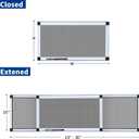 Expandable Window Screen1 Pack Adjustable Window Screen Replacement (10" H x 19" - 36" W) - Small Replacement Window Screens with Frame Expandable, Aluminum Horizontal Sliding Window Screens