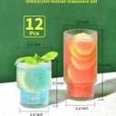 ISMASOAN Hobnail Drinking Glasses Set of 12, Stackable Glasses 12 oz and 7 oz, Bubble Glasses Drinking, Vintage Glassware, Beaded Glassware, Highball Glasses, Gift Box Set