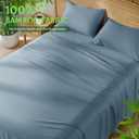 SONORO KATE 100% Viscose Derived from Bamboo_, Extra Deep Pocket up to 18"-24",Ultra Soft & Cooling Sheets for Hot Sleepers, Hotel Luxury Silky Bed Sheets (French Blue,King)