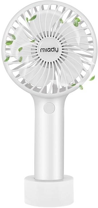 Upgraded 5000mAh Portable Handheld Fan 3 Speed Mini USB Strong Wind 7-20 Hours Runtime Personal Electric for Travel Office Outdoor White