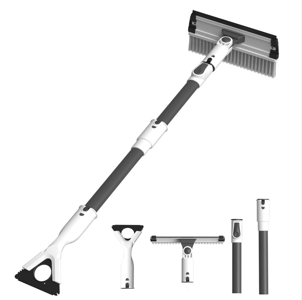 Eakertte 47.3" Ice Scrapers for Car Windshield and Car Snow Brush and Ice Scraper, Heavy Duty Extendable Snow Brush for Car, 180° Pivoting Head for Truck & SUV