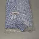 Kissonic Women Gingham Pajama Sets Cotton Long Sleeve Button Down Shirt and Pants Y2K Pjs Lounge Set Sleepwear (Large, Blue)