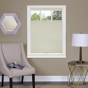 Cordless Cellular Pleated Window Shades - 36 Inch Width, 64 Inch Length - Alabaster - Light Filtering Top-Down Honeycomb Pull Down Blinds for Windows and Skylights by Achim Home Decor