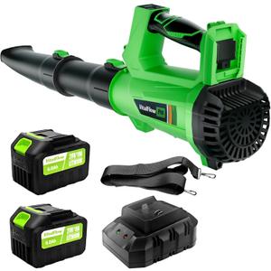 Electric Leaf Blower Cordless, 540CFM/170MPH Battery Powered Leaf Blower with 2x6.0Ah Battery & Charger - Lightweight Cordless Leaf Blowers for Lawn Care, Patio Cleaning, Leaves & Dust Removal