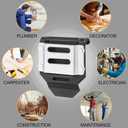 2 x Drill Holder For Tool Belt,Drill Belt Clip,Drill Holster,Tape Measure Holder, Fits Up to 2.7" Belt(Black)