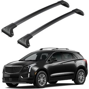 220lbs Lockable Roof Rack Cross Bars Compatible with Cadillac XT5 2017 2018 2019 2020 2021 2022 2023 2024 2025, Aluminum Roof Crossbar for Rooftop Cargo Carrier Kayak Canoe Bike Snowboard