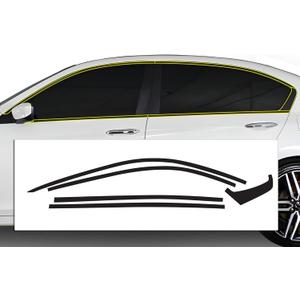BOGAR TECH DESIGNS for Honda Accord 2013-2017 Side Window Chrome Delete  Precut Vinyl Trim Overlay, Gloss Black Blackout Appearance