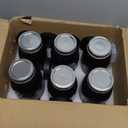 6 Pack 32 oz Amber Mason Jars, Regular Mouth Mason Jars with Lids and Bands and 6 Black Plastic Mason Jar Lids