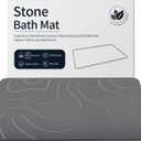 ZIKIBL Stone Bath Mat Diatomaceous Earth Shower Mat Non-Slip Super Absorbent Diatomite Stone Mats for Bathroom Floor Quick-Drying Easy to Clean (24''*16'' Grey)