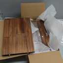 Sunhoo Bread Box for Kitchen Countertop Wooden Bread Storage Container Bin 2 Layer Breadbox Holder Large Capacity Keeper Vintage Farmhouse Food Organizer Pantry Shelf Acrylic Window (Brown)