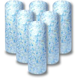 BOXIN 30lbs Shredded Memory Foam Filling for Bean Bag Filler, Soft and Convenient Pillow Stuffing Foam for Couch Cushion, Dog Bed, Chair, Arts & Crafts, Added Gel Particles (White)