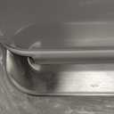 simplehuman 58L Liner Rim Rectangular Recycler, 24L+ 34L, White (White Stainless Steel)